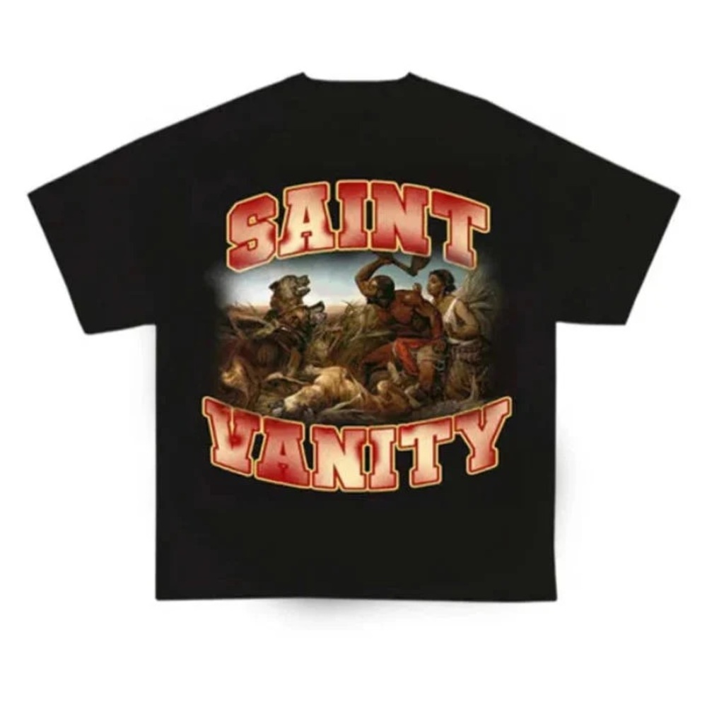 Saint Vanity Black Red BHM T-Shirt BlackSIZE M,L